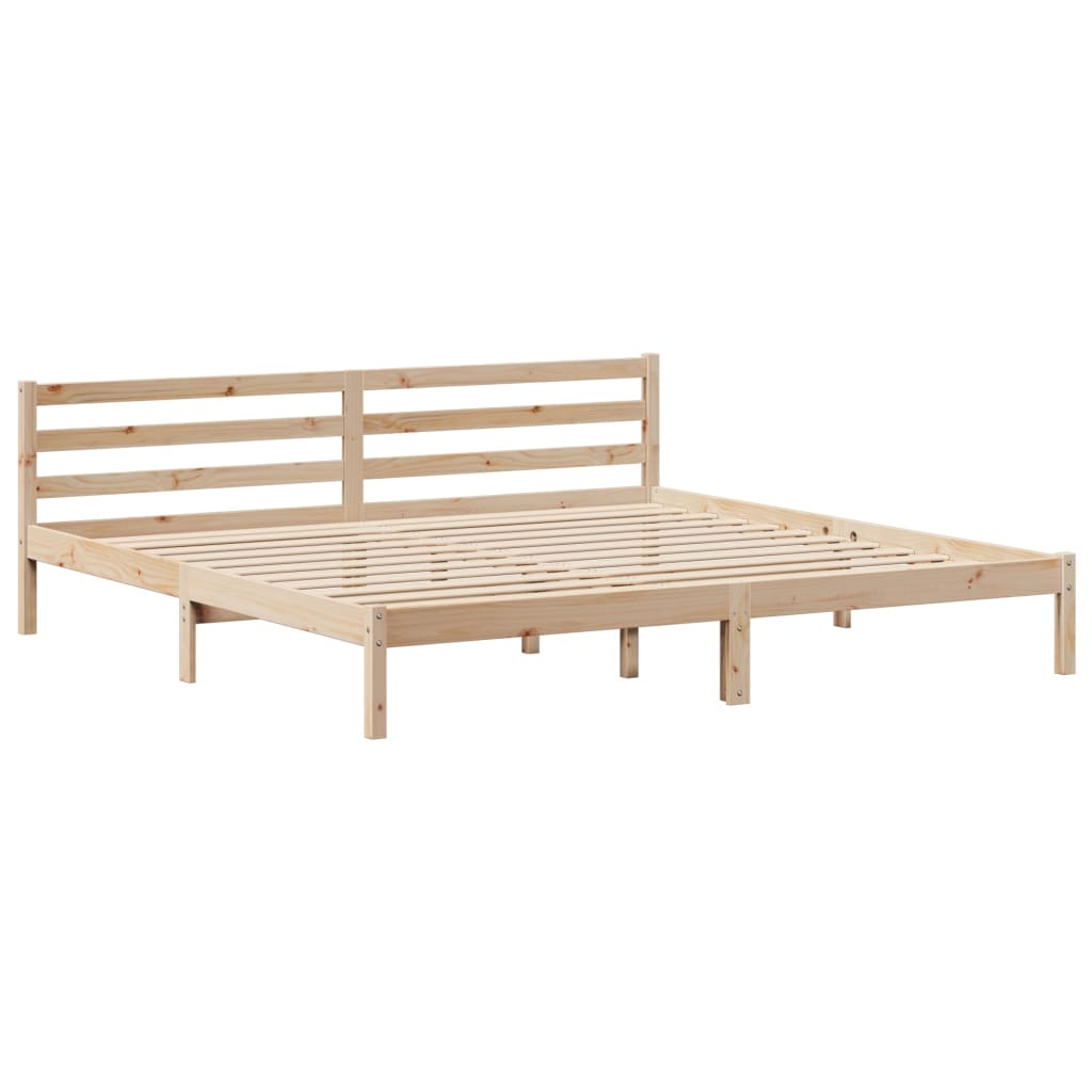Bed Frame with Headboard without Mattress 200x200 cm